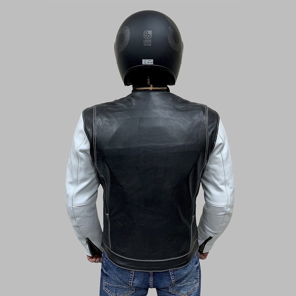 Мотокуртка классическая BERG Rider Jacket Black & White